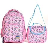 Muggle MU-003 Unicorn Pembe-Siyah 2'li Okul Sırt Çantası Set