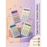 Muggle MU-541 Candy Serisi Yuvarlak Tuşlu Pastel Hesap Makinesi - Şık ve Modern (4 Renk Seçeneği) - Açık Yeşil