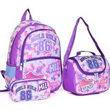 Muggle MU-6788 Girls Rule 3'lü Okul Sırt Çantası Set