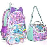 Muggle MU-7372 Sweet Cat Mor 3'lü Okul Sırt Çantası Set