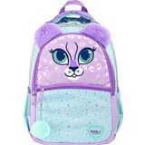 Muggle Mu-9049 Parıltılı Kedi Desenli Tüylü Kulaklı Kız Çocuk İlkokul Çantası