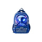 MUGGLES Okul Çantası Robot İlkokul Sırt Çantası, Tek Ebat, sırt çantası, Mavi, üniseks-çocuk