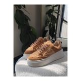 MUGGO FLEECY Kalın Taban Bağcıklı Peluş Detaylı Kadın Kışlık Sneaker Spor Ayakkabı