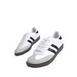 Muggo GORDON Unisex Ortopedik Günlük Garantili Bağcıklı Yürüyüş Koşu Sneaker Spor Ayakkabı BEYAZ - SİYAH 38