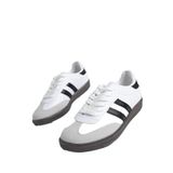 Muggo GORDON Unisex Ortopedik Günlük Garantili Bağcıklı Yürüyüş Koşu Sneaker Spor Ayakkabı BEYAZ - SİYAH 43