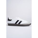Muggo GORDON Unisex Ortopedik Günlük Garantili Bağcıklı Yürüyüş Koşu Sneaker Spor Ayakkabı (Beyaz-Siyah)