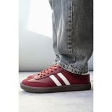 Muggo GORDON Unisex Ortopedik Günlük Garantili Bağcıklı Yürüyüş Koşu Sneaker Spor Ayakkabı BORDO 43