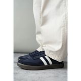 Muggo Gordon Unisex Ortopedik Günlük Garantili Bağcıklı Yürüyüş Koşu Sneaker Spor Ayakkabı - Lacivert