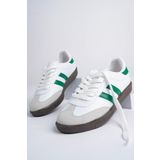 Muggo GORDON Unisex Ortopedik Günlük Garantili Bağcıklı Yürüyüş Koşu Sneaker Spor Ayakkabı YEŞİL 38