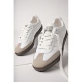 Muggo Jabbar Unisex Ortopedik Günlük Garantili Bağcıklı Yürüyüş Koşu Sneaker Spor Ayakkabı Beyaz