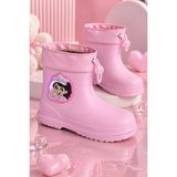 Muggo Kitty Içi Kürklü Lastikli Unisex Çocuk Günlük Yağmur ve Kar Çizmesi - Pudra
