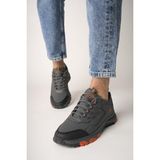 Muggo North Unisex Garantili Trekking Outdoor Sneaker Ayakkabı - Füme
