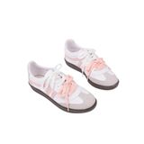 Muggo RETRO Çift Bağcıklı Günlük Kadın Sneaker Spor Ayakkabı PUDRA 38