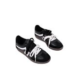 Muggo RETRO Çift Bağcıklı Günlük Kadın Sneaker Spor Ayakkabı SİYAH- BEYAZ 38