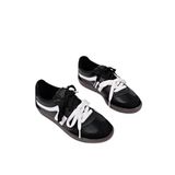 Muggo RETRO Çift Bağcıklı Günlük Kadın Sneaker Spor Ayakkabı SİYAH- BEYAZ 40