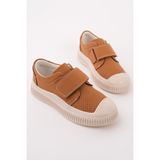 Muggo Rony Cırtlı Delikli Günlük Nefes Alabilen Unisex Çocuk Sneaker Spor Ayakkabı - Taba