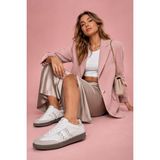 Muggo Sparkly Kadın Sim Detaylı Günlük Sneaker Spor Ayakkabı - Beyaz