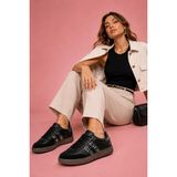 Muggo Sparkly Kadın Sim Detaylı Günlük Sneaker Spor Ayakkabı - Siyah