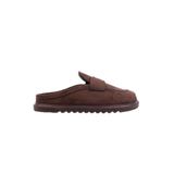 Muggo Vintage Süet Deri Günlük Rahat Önü Kapalı Kadın Loafer Terlik