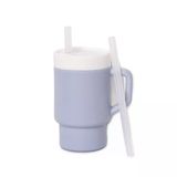 Mugley Tek Kulplu Pipetli Silikon Bardak Sky Blue
