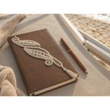 Muguetarts %100 El Emeği Dantel Angles Kitap Ayracı - 1 Adet - Bej