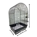 Muhabbet Kuşu Ve Papağan Için Siyah Kaplama Lüks Kuş Kafesi 42x32x68 TYC00752117562