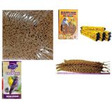 Muhabet Kuş Yemi 2 Kg + Bafflin Mix Kraker 10 'Lu +Ak Daldarı 500 Gr +Gaga Taşı