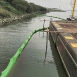 Muhafaza Bomu, Rıhtım Petrol Sızıntısı Sınırlama Bomları PVC, Yüzer Yağ Bomu/Taşkın Durdurma Çiti, Yağ Su Otu için Yüksek Mukavemetli Deniz Suyu Bariyerleri (L 20m (65.6ft), H 40cm (15 3/4"))