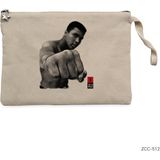 Muhammed Ali Punch Krem Clutch Astarlı Cüzdan / El Çantası - 25x18cm