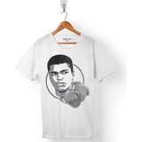 Muhammed Muhammad Ali Smıle Boks Boksör Erkek Tişört - Beyaz - Renkli - XS