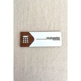 Muhasebe Kapı Tabelası – Mdf Ofis Oda Isimliği | 19X7 cm Çift Katmanlı