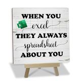 Muhasebeci Hediyeleri: Excel EBM İş Arkadaşı Hediyesi - Excel You Always Spreadsheet Hakkınızda Standlı Ahşap Tabela, Masa Dekoru Ev Ofis Oturma Yatak Odası Rafı için Masa Dekorasyonu - 33