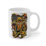 Mühendis Meslek Taraftar Temalı Mühendis Kupa Bardak | Taraftar Meslek Temalı Kupa Bardak | Hediye Mug (Galatasaray Temal, Beyaz)