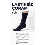 mühendislersocks Pamuklu 1 çift Lastiksiz Çorap – Diyabetik – Lacivert – Esnek -Soket