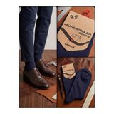 mühendislersocks Pamuklu 3'lü Lastiksiz Çorap – Diyabetik – Lacivert – Esnek -Soket