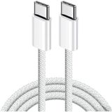 MuhendisTech MuhendisTech iPhone 35W Watt Type C To Type C Uyumlu Hızlı Şarj Kablosu 1 Metre iPhone 15 16 17 Pro Max Plus MuhendisTech - Beyaz