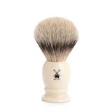 Mühle Classic Tıraş Fırçası - Gümüş Uçlu Porsuklu Tıraş Fırçası - Orta Boy - Fildişi Renginde Değerli Reçineden Yapılmış Sap - El Yapımı
