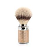 Mühle Geleneksel Tıraş Fırçası Silvertip Fiber - İnce Desenli Kırmızı Altın Kaplama Ve Krom Kaplama
