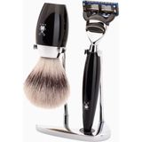 Mühle Kosmo 3 Parçalı Tıraş Seti, Silvertip Fibre® Fırça & Gillette® Fusion™ Uyumlu - 2'Lİ