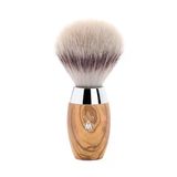Mühle Kosmo Tıraş Fırçası - Silvertip Fiberden Yapılmış Tıraş Fırçası - Zarif Zeytin Ağacı Sap - Metal Detaylar - El Yapımı - Vegan