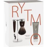 Mühle Rytmo Lüks Tıraş Seti, Ceviz Saplı Vegan Fırça ve Gillette Uyumlu - 3 Parça