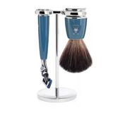 Mühle Rytmo Tıraş Seti - Gillette Bıçakları Ve Tıraş Fırçasıyla Uyumlu Tıraş Makinesi Siyah Fiber, Tutucu, Değerli Reçine Saplı, Petro