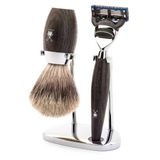 Mühle Tıraş Seti - Kosmo Serisi - İnce Porsuk Kılı - Gillette Bıçaklarıyla Uyumlu - Bataklık Meşesi