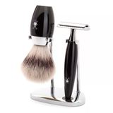Mühle Tıraş Seti - Kosmo Serisi - Silvertip Fiber - Tıraş Makinesi - Siyah Değerli Reçine