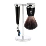 Mühle Tıraş Seti - Rytmo Serisi - Black Fiber - Gillette Bıçaklarıyla Uyumlu - Siyah Değerli Reçine