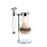 Mühle Tıraş Seti - Sophist Serisi - Silvertip Fiber - Tıraş Bıçağı - Porselen Beyazı