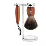 Mühle Tıraş Seti - Vivo Serisi - Black Fiber - Gillette Bıçaklarla Uyumlu - Erik Ağacı
