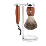 Mühle Tıraş Seti - Vivo Serisi - Saf Porsuk Kılı - Gillette Bıçaklarıyla Uyumlu - Erik Ağacı