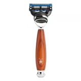 Mühle Vivo 5 Bıçaklı Tıraş Makinesi, Gillette Bıçaklarla Uyumlu - İnce Erik Ağacından Ve Metal Vurgulardan Yapılmış Sap