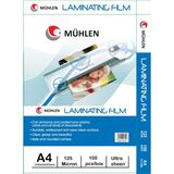 Mühlen 125 Mikron A4 Laminasyon Filmi 100'lü Paket Yüksek Kalite Laminasyon Poşeti